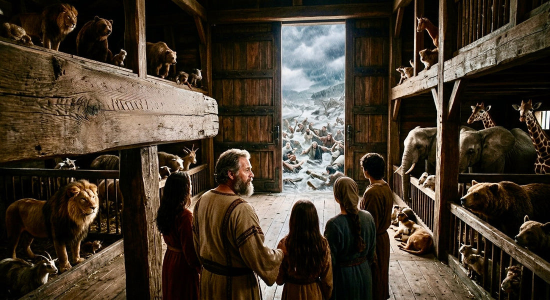 Then the Lord shut him in