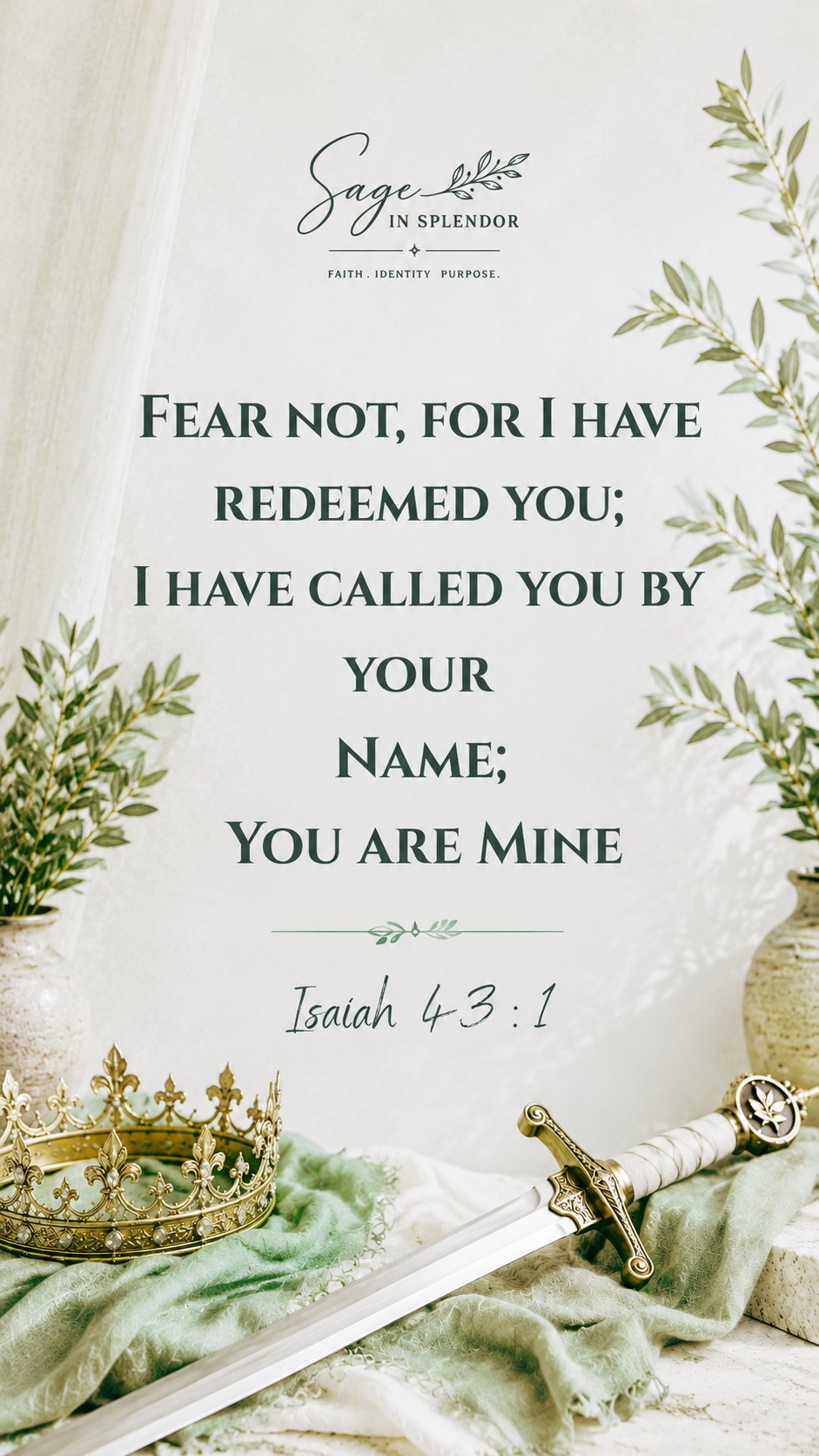 Isaiah 43:1 Phone Wallpaper